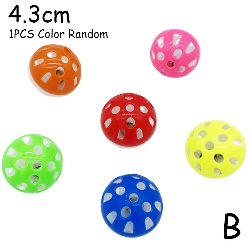 1pc Cat Toy Bell Ball 38mm 43mm Plastic Cat Toy Fun Pets Cat Interactive Exercise Ball Games Animal Toy Funny V0M3