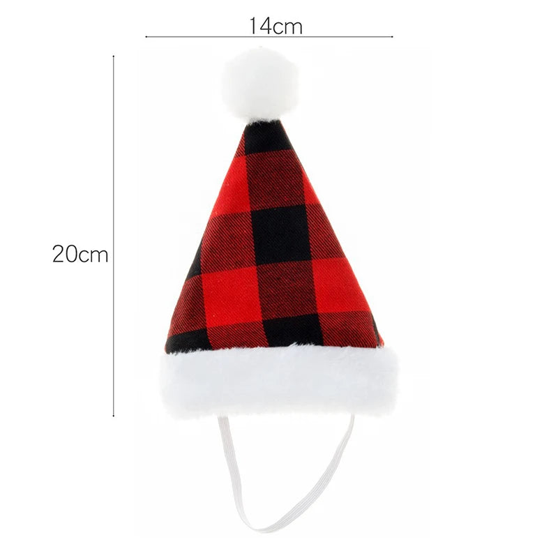 Pet Cat Dog Christmas Santa Hat Cap Small Medium Dogs Headwear Xmas New Year Party Cosplay Costume Accessories Pet Supplies
