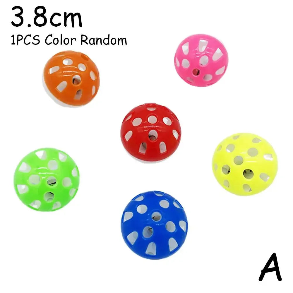 1pc Cat Toy Bell Ball 38mm 43mm Plastic Cat Toy Fun Pets Cat Interactive Exercise Ball Games Animal Toy Funny V0M3